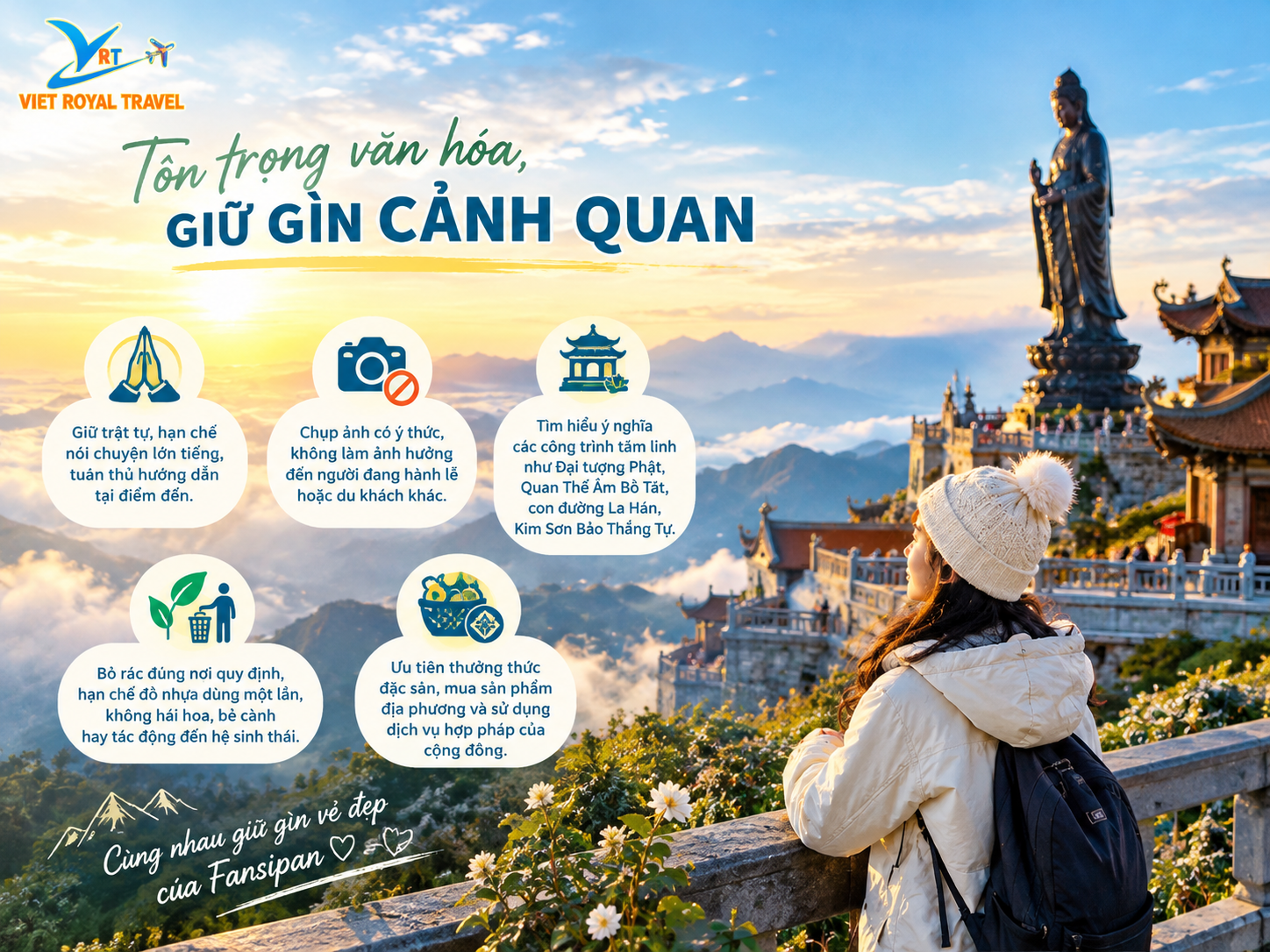 Kinh nghiệm lên Fansipan: tôn trọng văn hóa, bảo vệ cảnh quan