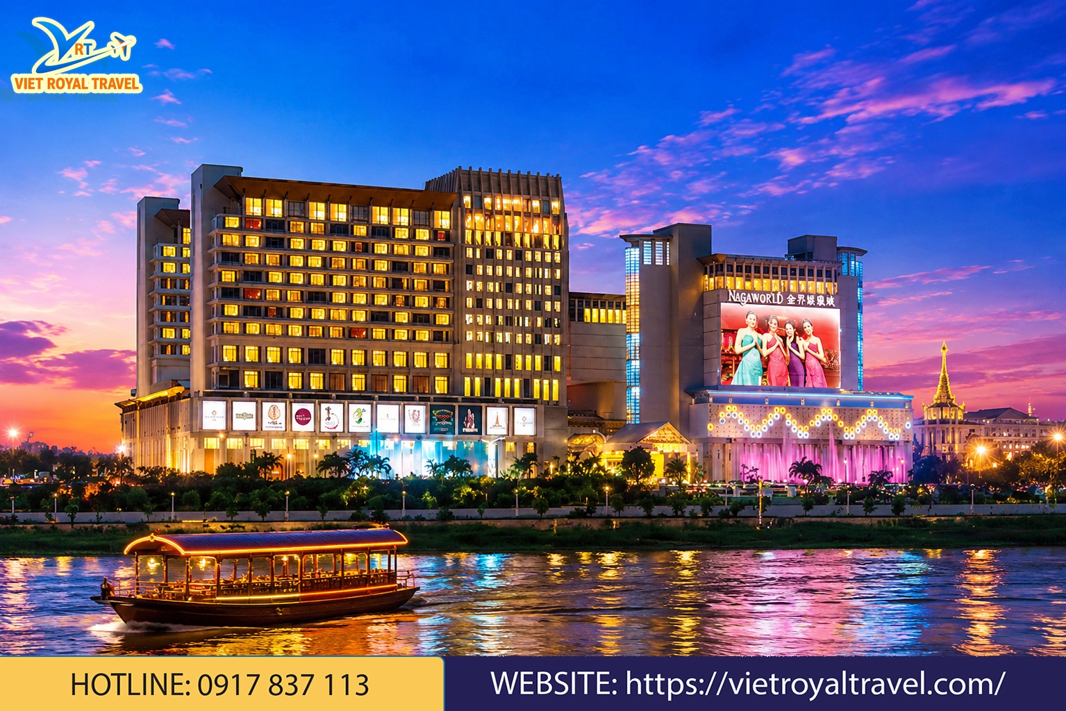 Casino NagaWorld lộng lẫy về đêm