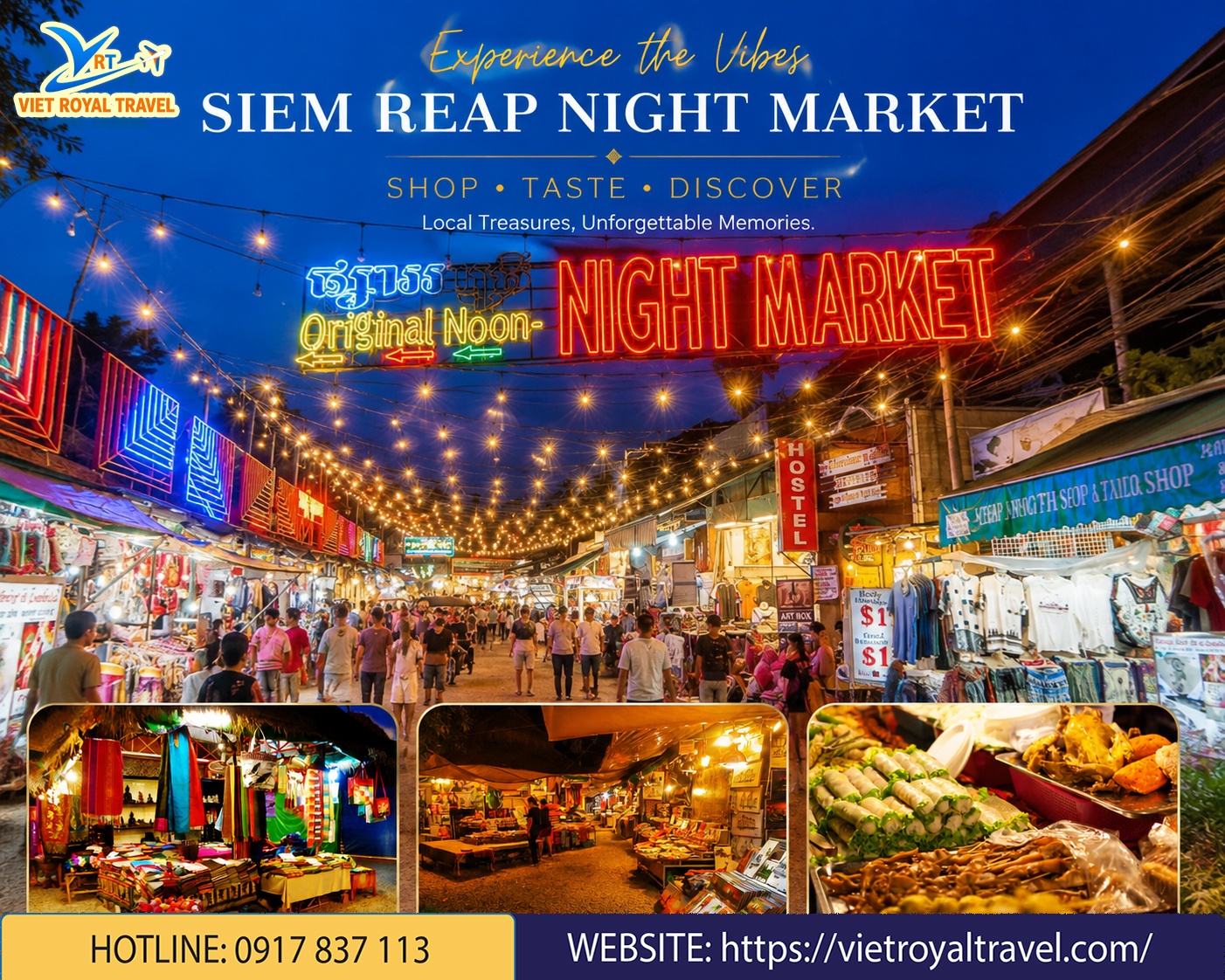 Chợ đêm Siem Reap sầm uất