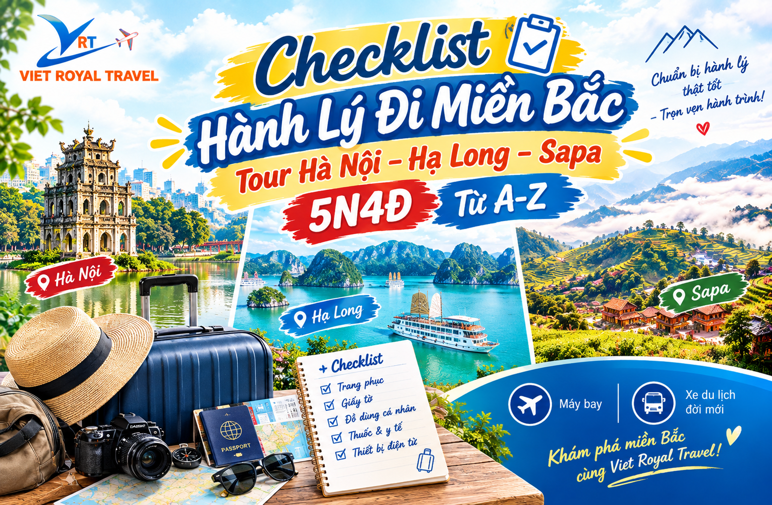 Checklist Hành Lý Đi Miền Bắc Tour Hà Nội – Hạ Long – Sapa 5N4Đ Từ A-Z