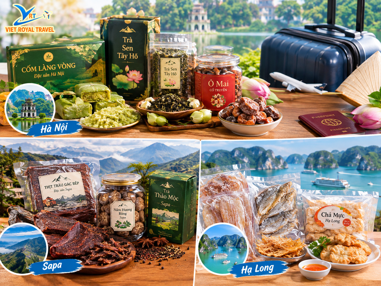 Đặc sản Hà Nội – Sapa – Hạ Long dễ mang lên máy bay