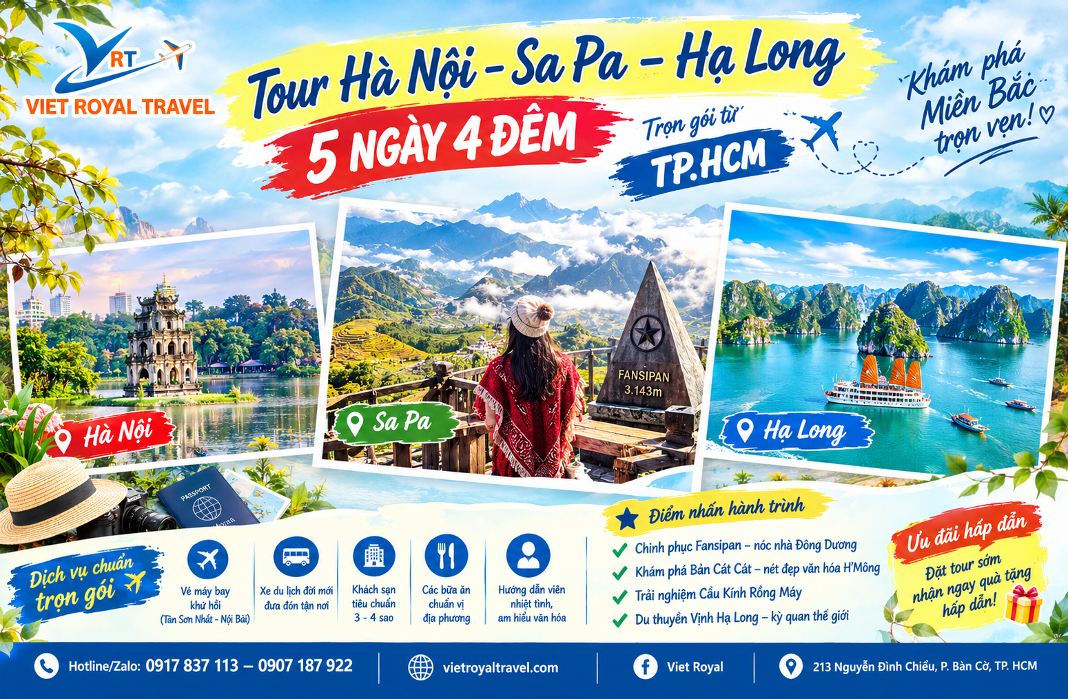 Tour Hà Nội – Sa Pa – Hạ Long 5 ngày 4 đêm trọn gói cùng Viet Royal Travel.